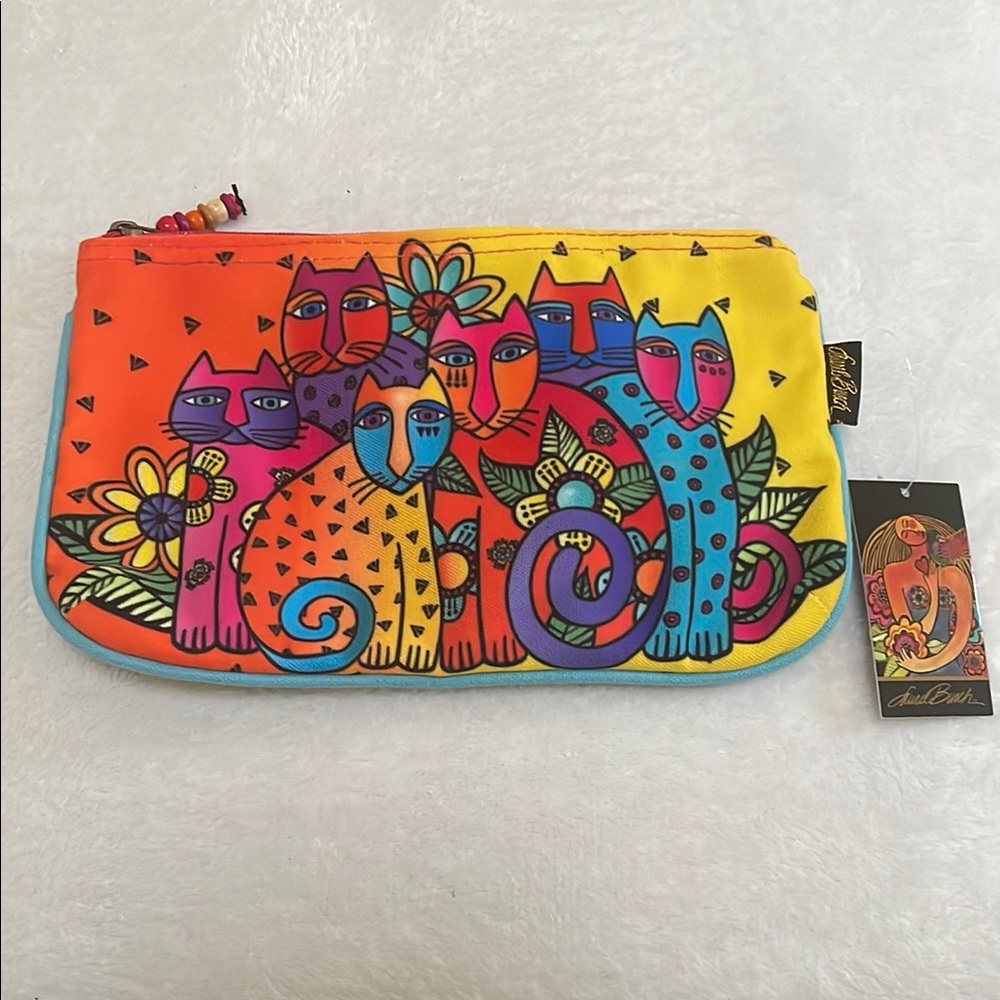 Laurel Burch NWT Feline makeup bag